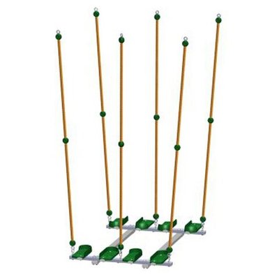 Качели парные сдвоенные для качания стоя