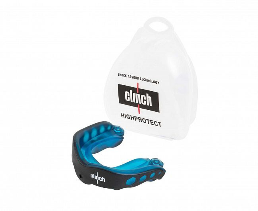 Капа одночелюстная Clinch Pro Triple Layer Mouthguard черно-синяя C515