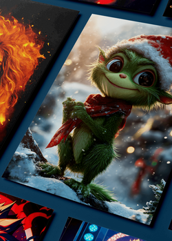 Картина на стену на металле от MetallSubArt "Гринч"