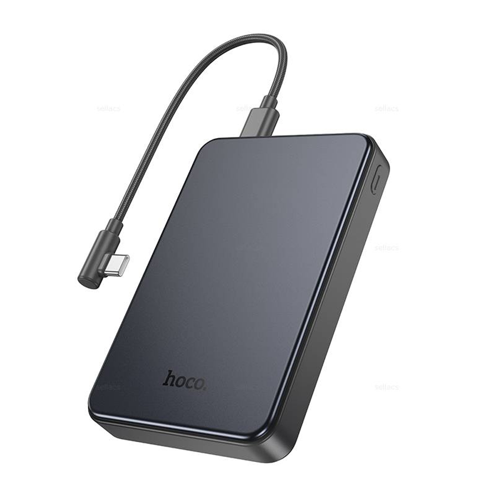 Hoco J170 Starlight 22.5W+PD20W универсальный портативный аккумулятор с кабелем (10000mAh) (metal grey)