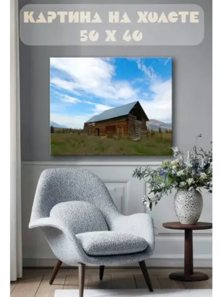 Картина на стену 40 X 50 Дом в горах