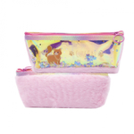 Пенал - косметичка Alingar, мех/голографика, молния, 90х200мм, "Cute cat", микс (кошечки)