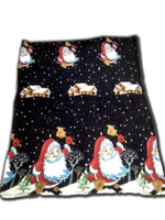 Плед новогодний синий 180х200 см