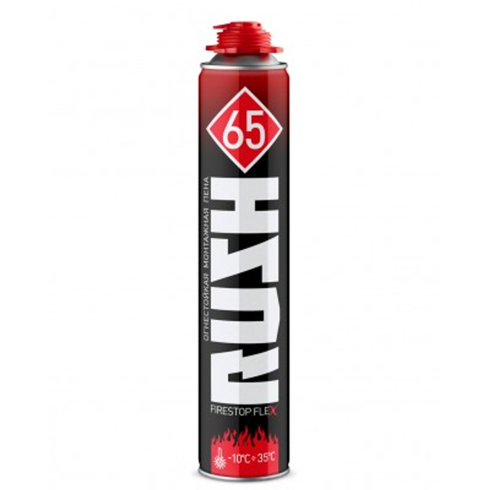 RUSH FIRESTOP FLEX 65 Огнестойкая пена монтажная профессиональная