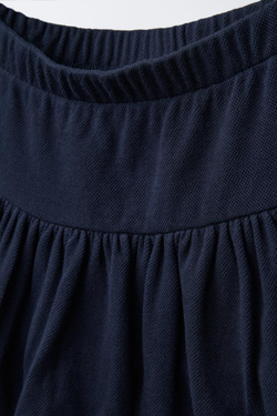 ZARA ТРИКОТАЖНАЯ ЮБКА ИЗ ТКАНИ ПИКЕ, МОРСКОЙ СИНИЙ