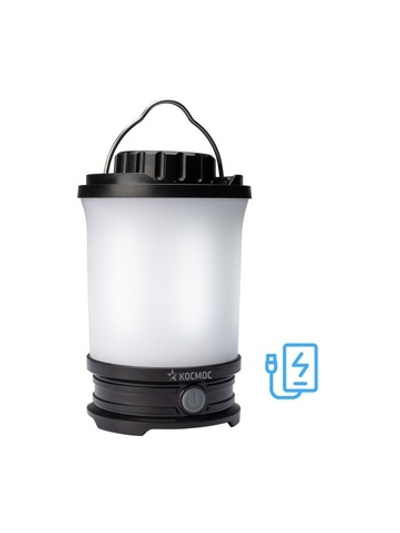Фонарь аккумуляторный кемпинговый LED 10Вт съемн. аккум. Li-ion18650 2х2.2А.ч Power-bank USB-шнур КОСМОС KOS604Lit