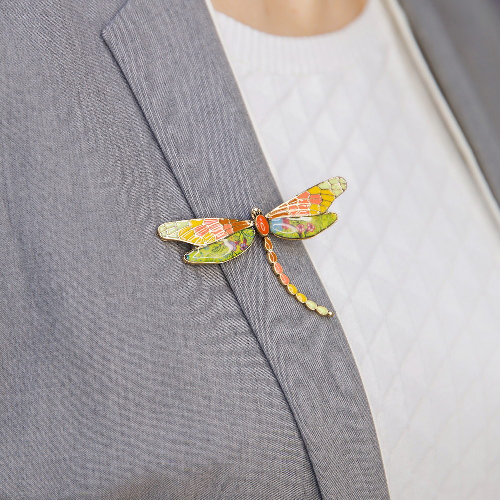 Брошь Shadore Стрекоза XZ0417.10 BR/G