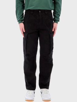 Брюки C.P. Company Sateen Stretch Sateen Loose Cargo Black