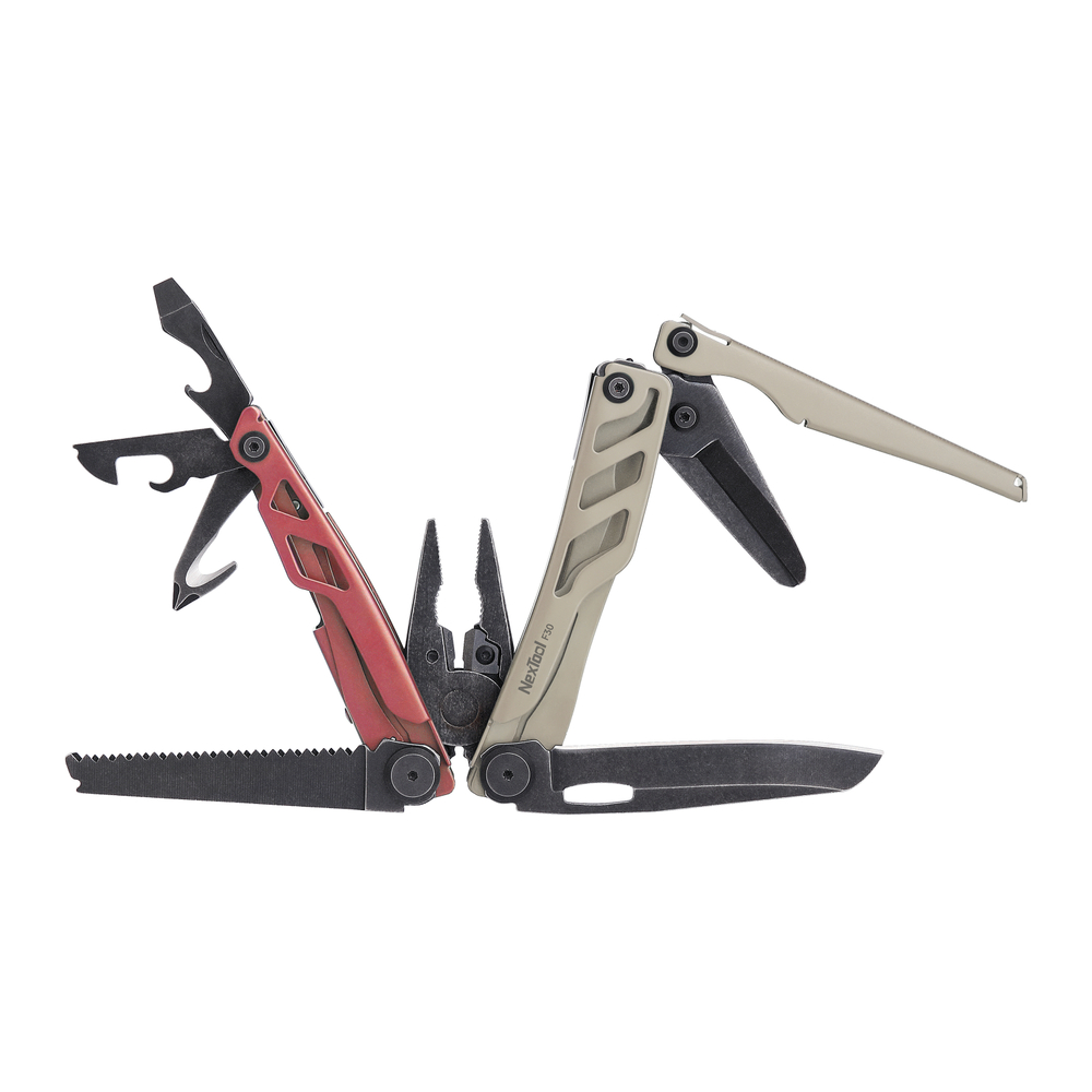 Мультитул Nextool Flagship F30 Pro, 16 функций, красный/ореховый, нейлоновый чехол (NE20203B)
