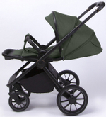 Детская коляска Peppy Monaco 3 в 1 Oliva Green (зеленый), рама черная