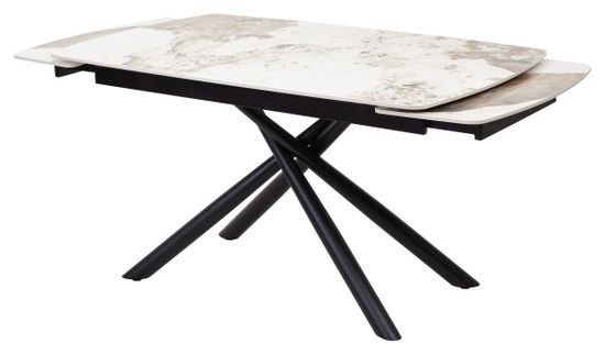 Стол RIVOLI 140 GLOSS LUXURY PANDORA SOLID CERAMIC / BLACK