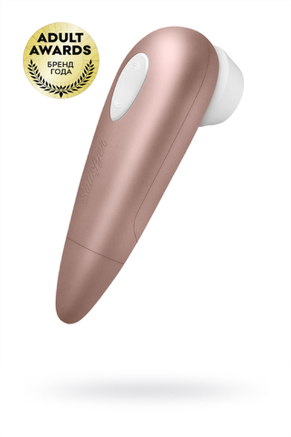 Вакуум-волновой стимулятор клитора Satisfyer Number One, ABS пластик, розовый, 14,5 см