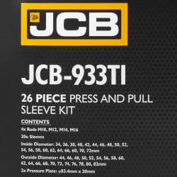 Набор инструментов для замены сайлентблоков, втулок и подшипников 26пр. JCB JCB-933T1