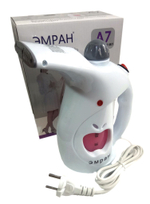 Ручной отпариватель одежды,  парогенератор ЭМРАН А7 с насадкой, 1400Вт, 250мл, цвет белый