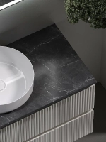 Тумба с раковиной Sancos SNOB R 100 со столешницей, бежевая матовая