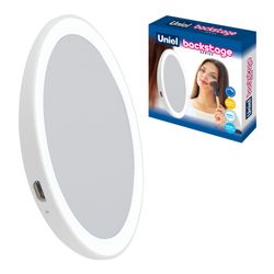 ULK-F73 SW-DIM-RECH WHITE Зеркало карманное с подсветкой. с диммером. Серия Backstage. Аккумулятор Li-Ion 150мАч. в-к. Теплый свет3000К-Белый свет4000К-Дневной свет6500К. Белый. ТМ Uniel