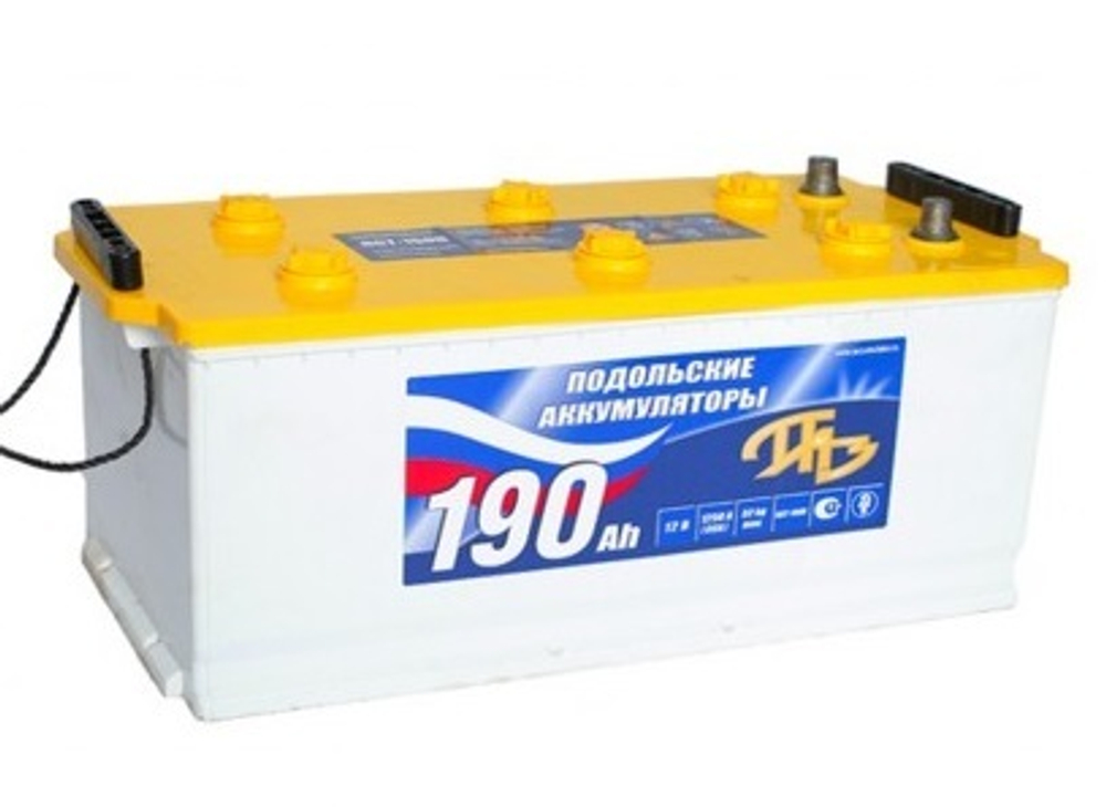 Аккумулятор 6СТ-190 А.ч., п.п., L+, ПОДОЛЬСК (Болт)