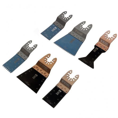 DENZEL Набор насадок для МФИ по дереву и металлу 6шт