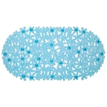 Коврик противоскользящий в ванную Цветы 66см, голубой ЦБ-00-2959