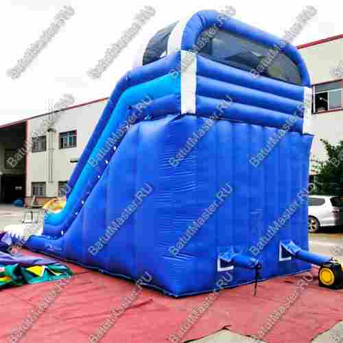 Надувная водная горка с бассейном «Айсберг» размер 9*4*5 м