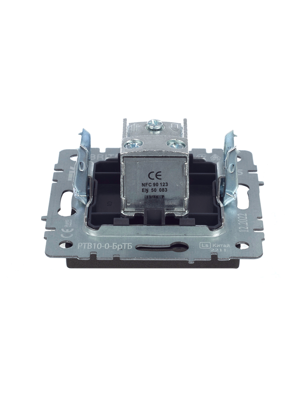 BRITE Розетка TV проходная РТВ10-0-БрТБ темная бронза IEK