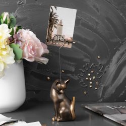 Статуэтка Кошка Грация с держателем Бронза