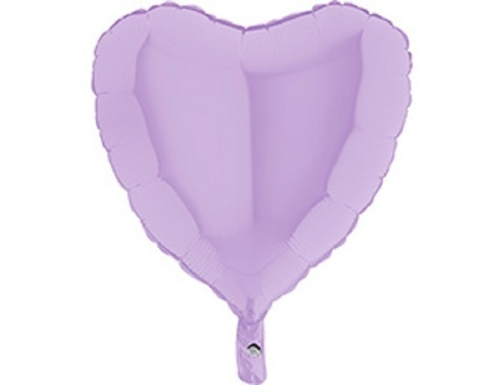 Г 18''/46 см, Сердце, Матовый, Сиреневый (Lilac)