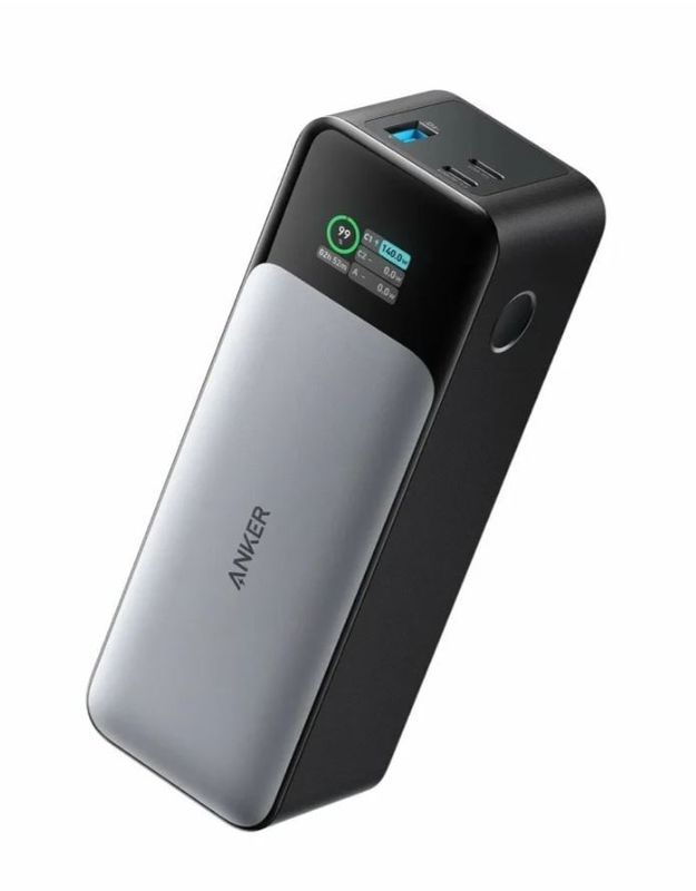 Внешний аккумулятор Anker PowerCore 737 (A1289), 24000 mAh, 140W серый (2 USB-C, 1 USB-A) Black