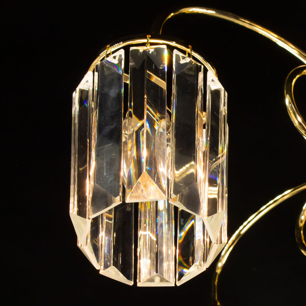 Citilux Синди CL330152 Люстра хрустальная Золото