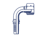 Фитинг DN 10 DK (Г) 20x1.5 (90) (накидная гайка)