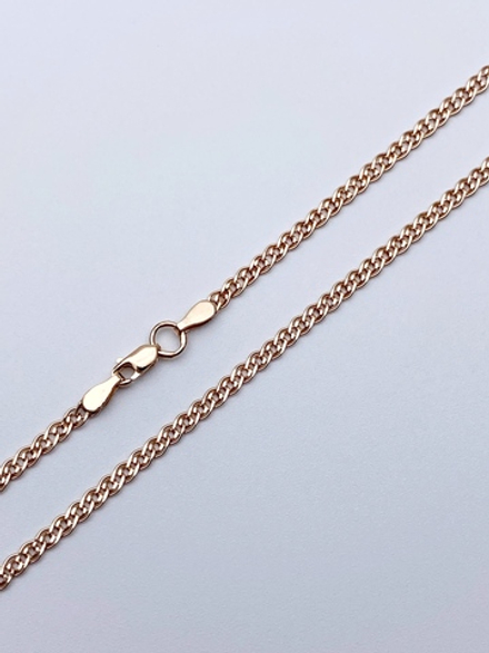 Цепь из серебра/Нонна граненая/Позолота