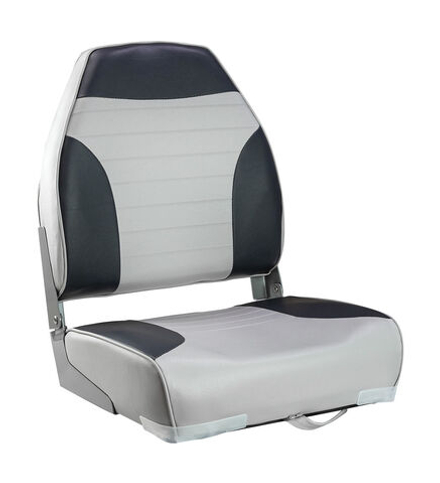 Кресло мягкое складное Classic, обивка винил, цвет серый/уголный, Marine Rocket