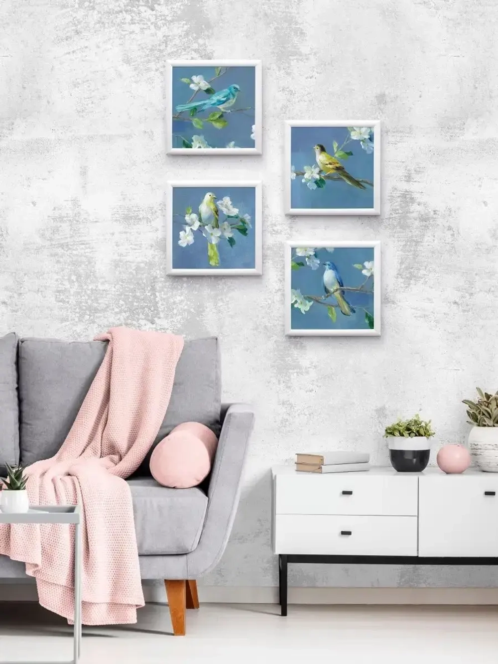 Картина на стену для интерьера на холсте 34*34 см