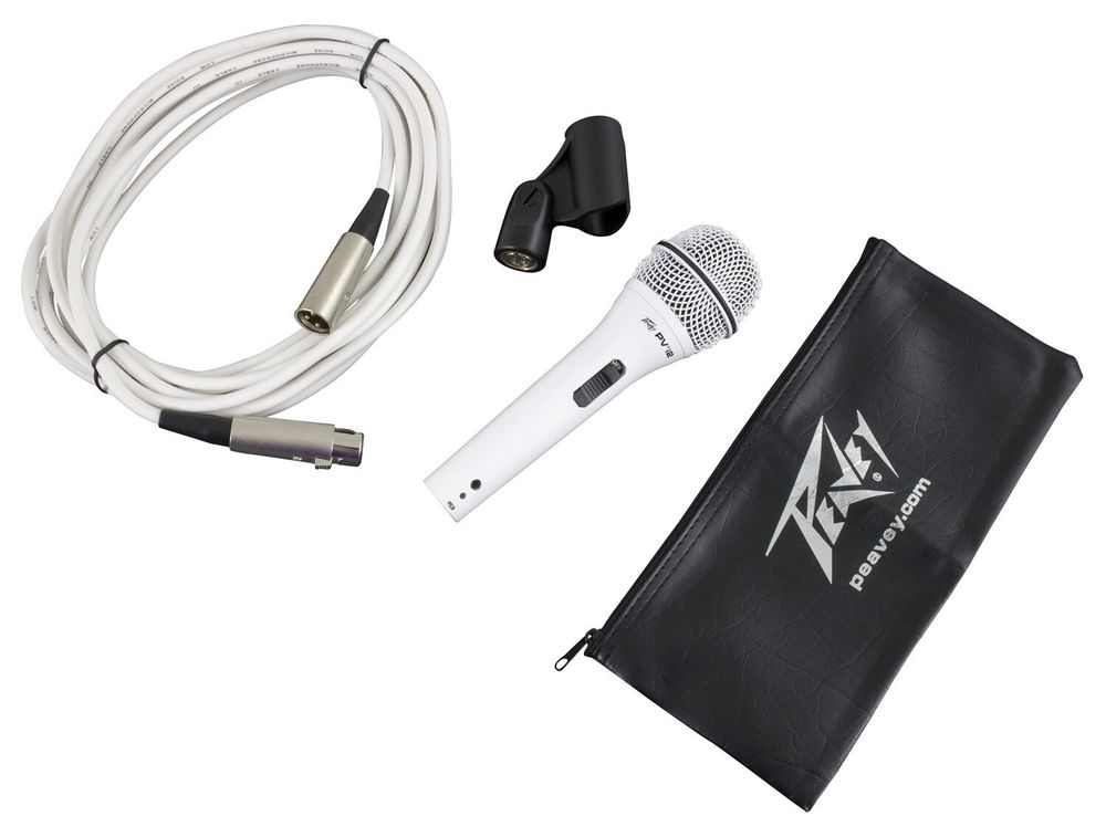 Peavey PVi 2W White Microphone – XLR cable