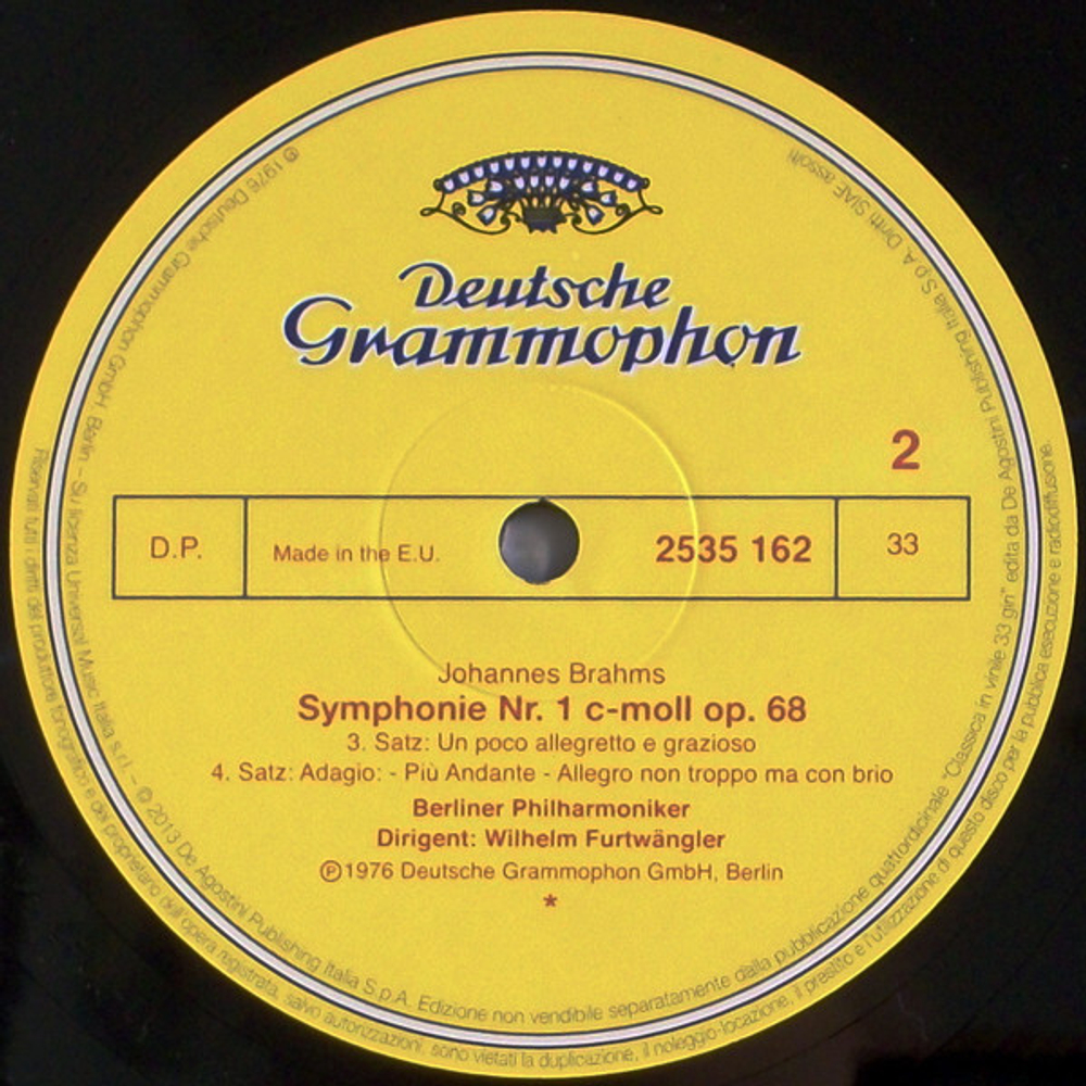 Wilhelm Furtwangler, Berliner Philharmoniker / Johannes Brahms: Symphonie Nr. 1 (LP)