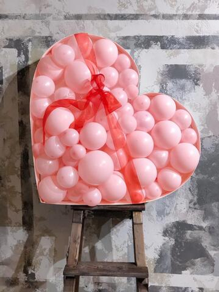 Сердце из шаров "Pink"