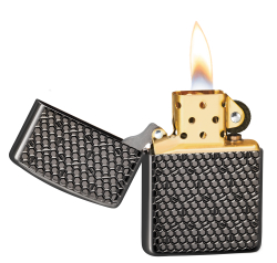 Зажигалка Armor™ Black Ice® Hexagon Design ZIPPO 49021