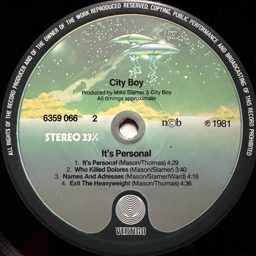 City Boy - It's Personal (Норвегия 1981г.)