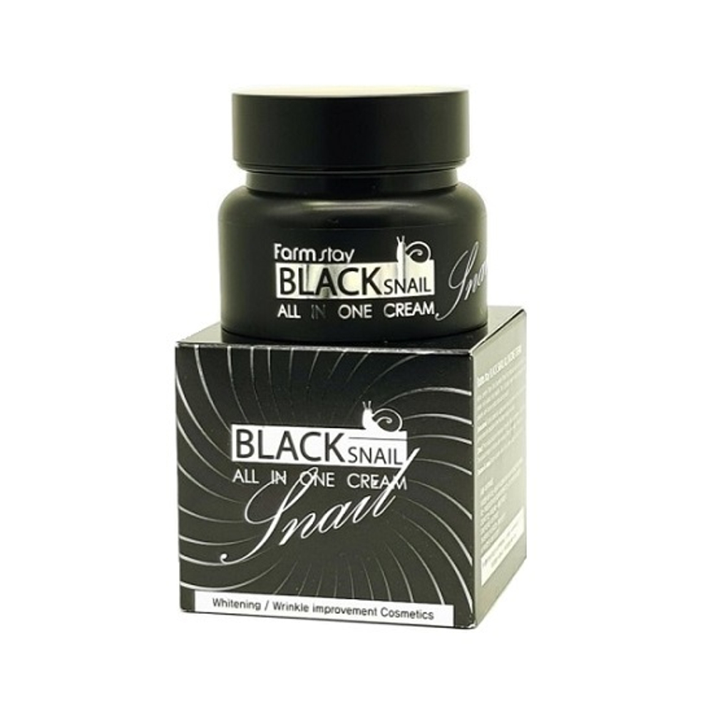 Крем для лица восстанавливающий с муцином черной улитки Farmstay Black Snail All In One Cream 100мл