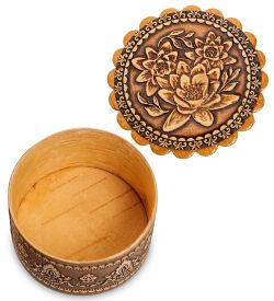 Народные промыслы BST-134/ 2 Шкатулка «Цветы» (береста)