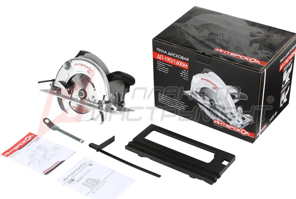 Дисковая пила  Интерскол ДП-190/1600М 97.1.1.20, 800 Вт, серый