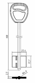Заготовка дверняк ГАРДИАН 6 в пластике