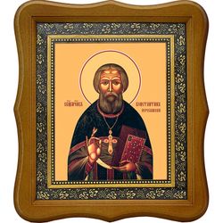 Константин Переславский (Снятиновский) священномученик, пресвитер. Икона на холсте.