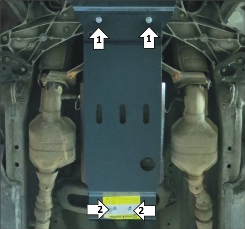 Защита КПП. 2 мм, Сталь. для Infiniti M 56S 2010-2014 MOTODOR.08006