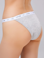 Женские трусики-танга с брендированной резинкой (Размер: S) (Цвет: белый)
