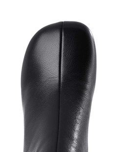 Ботильоны на замке из натуральной кожи черный