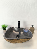 Раковина из речного камня RS-65961 45х37х16 из натурального камня