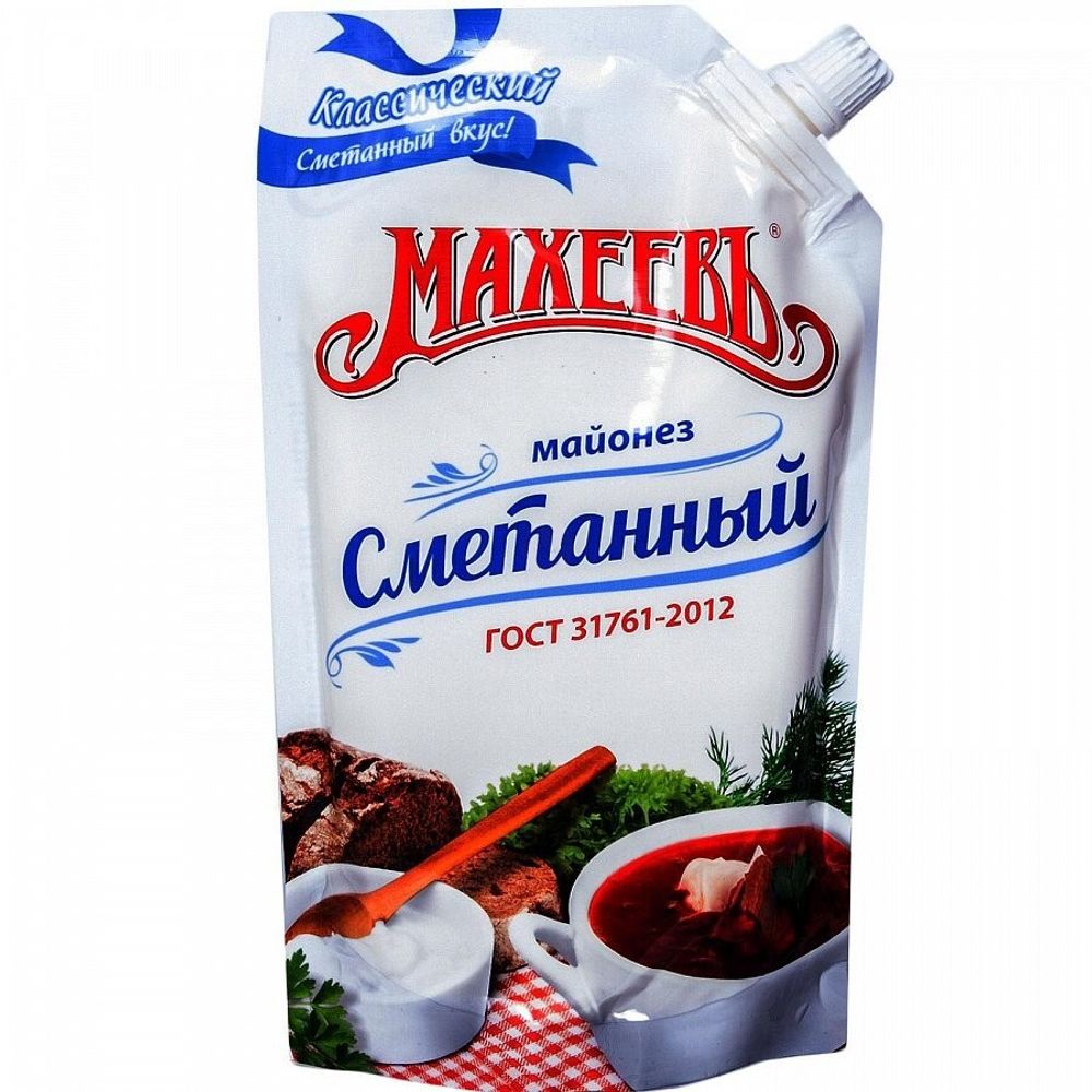 Майонез Махеевъ Сметанный, 380г, 400мл