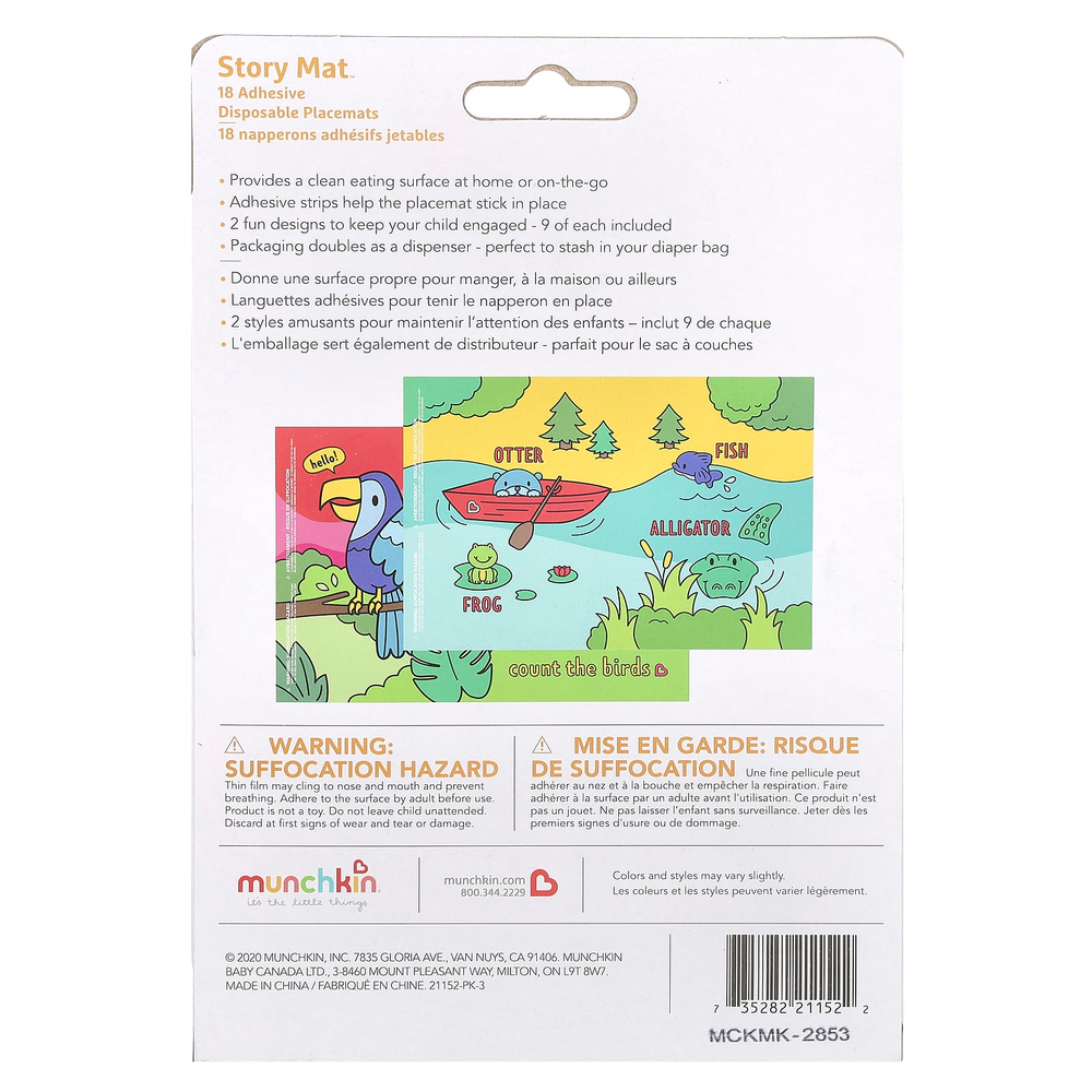 Munchkin, Story Mat ™, одноразовые салфетки, от 4 месяцев, 18 шт.