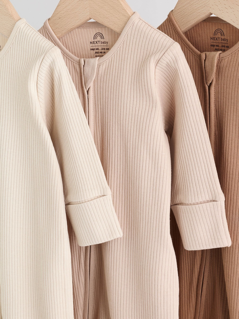 Комбинезон / Cлип для малышей Next AN3-347, 3 шт., Бежевый